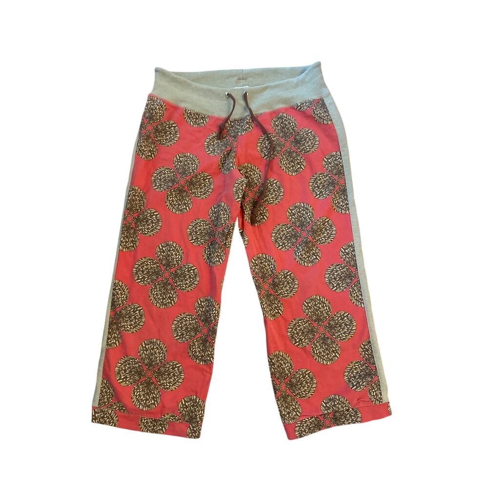 Vintage Y2K 1990s Women M Nilla Shields Printed Cotton Cropped Ankle Sweatpants